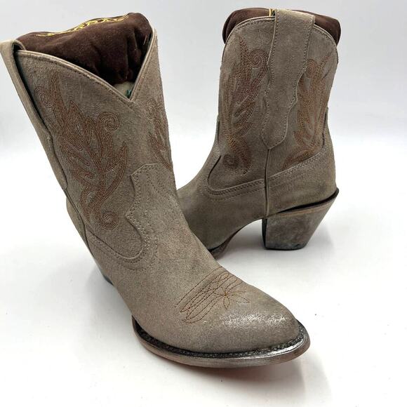 Corral Women's Embroidered Western Pointed Toe Fashion Booties Tan Size US 7 - Picture 8 of 11